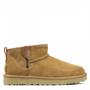 UGG Men's Ultra Mini Zip Boot - Chestnut / Orange Soda
